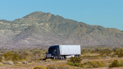 Semi truck on the road